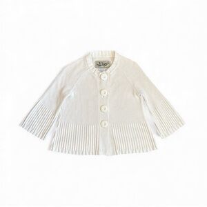 LAL Live A Little Boutique, Winter White Button Up Cardigan, Size M, EUC